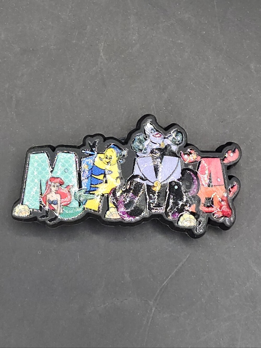 (5/$15) Mama in Disney Ariel Font Croc Charm